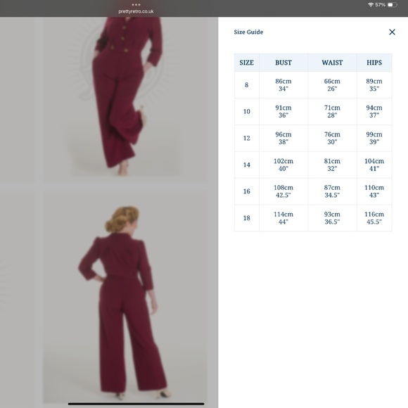 Pretty retro burgundy the pretty jumpsuit - Picture 5 of 5